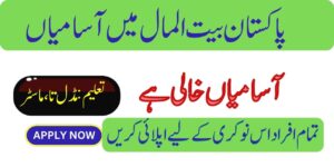 Latest Jobs in Welfare and Bait Ul Maal 2022