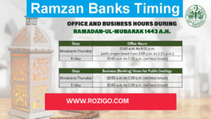 New Banks Timing in Ramzan 2023.