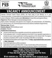 Jobs in Pakistan Software Export Board