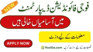 Latest Jobs in Fouji Foundation Department 2023