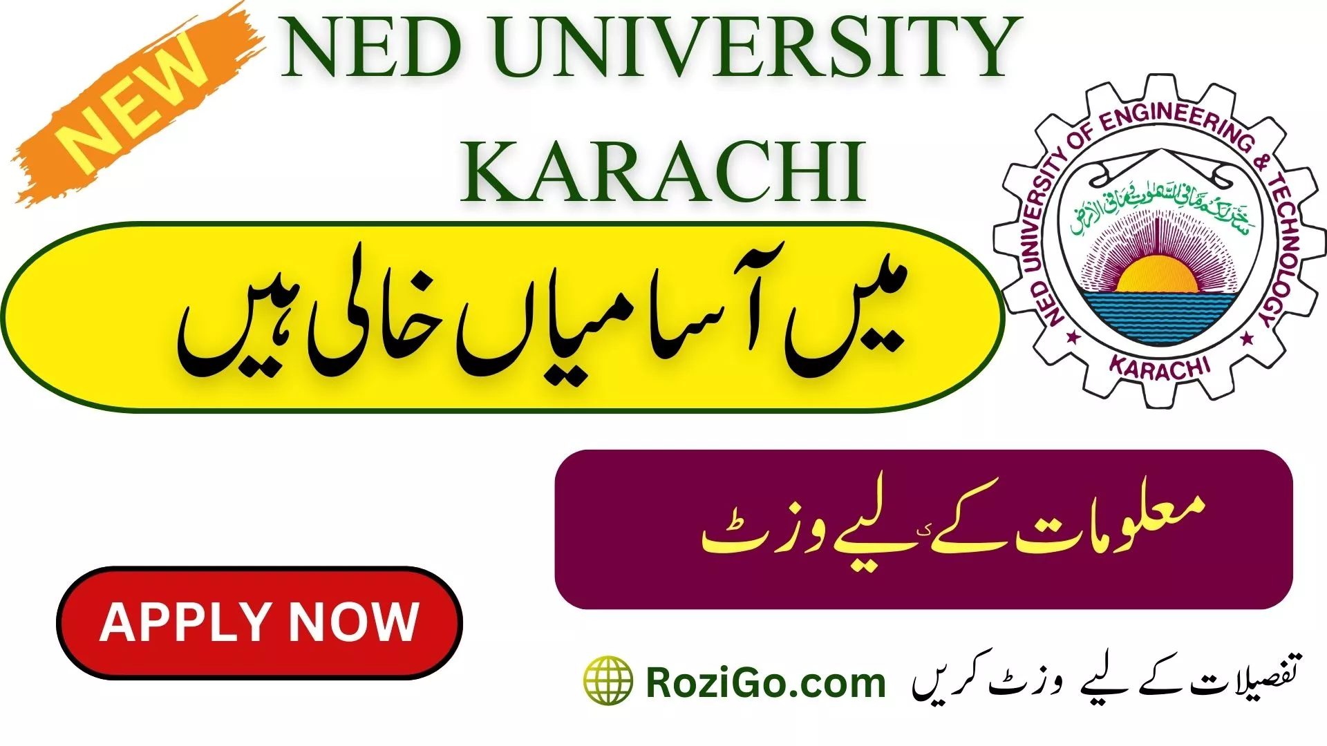 Latest Jobs at NED University of Engineering and Technology 2023/ Apply ...