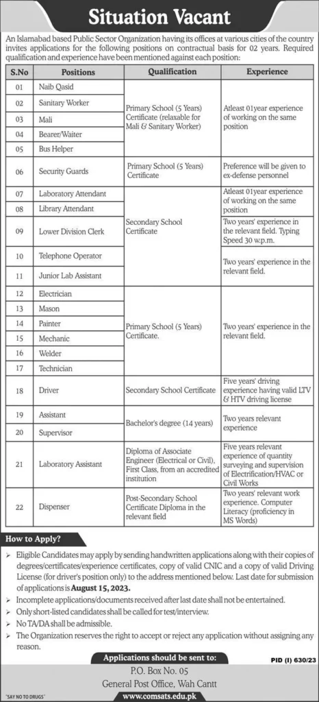 Jobs in Education Department
