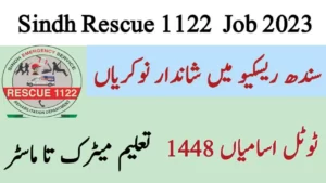 Sindh Rescue 1122 Jobs 2023 PTS Apply Online