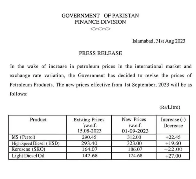 Pakistan increases petrol price