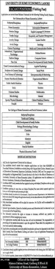 Lahore Teaching Jobs 2023