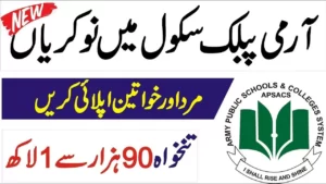 Army Public School teaching jobs November 2023