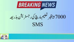 7000 Benazir Taleemi March Registration Through SMS