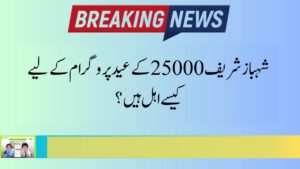 How is Eligible for Shahbaz Sharif 25000 Eid Program?