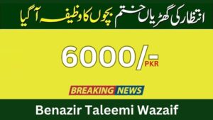 Good News: Benazir Taleemi Wazaif Started Installment 6000 Rupes 2024