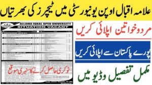 Allama Iqbal Open University Jobs 2024