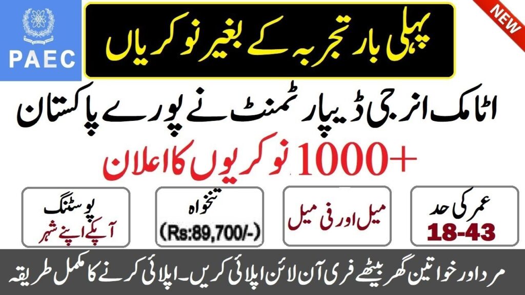 Pakistan Atomic Energy Jobs 2024