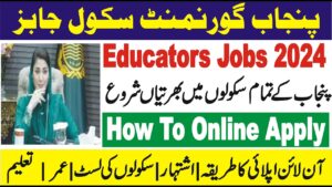 Jobs in School Education Department Punjab Lahore September 2024 Advertisement