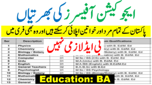 Education Officer Jobs 2025 || SBP Jobs 2025 || Online Application For Male & Female