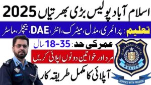 Islamabad Police Jobs 2025 Apply Online