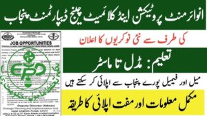 Environment Protection and Climate Change Department EPD Punjab Jobs 2025 Apply Online