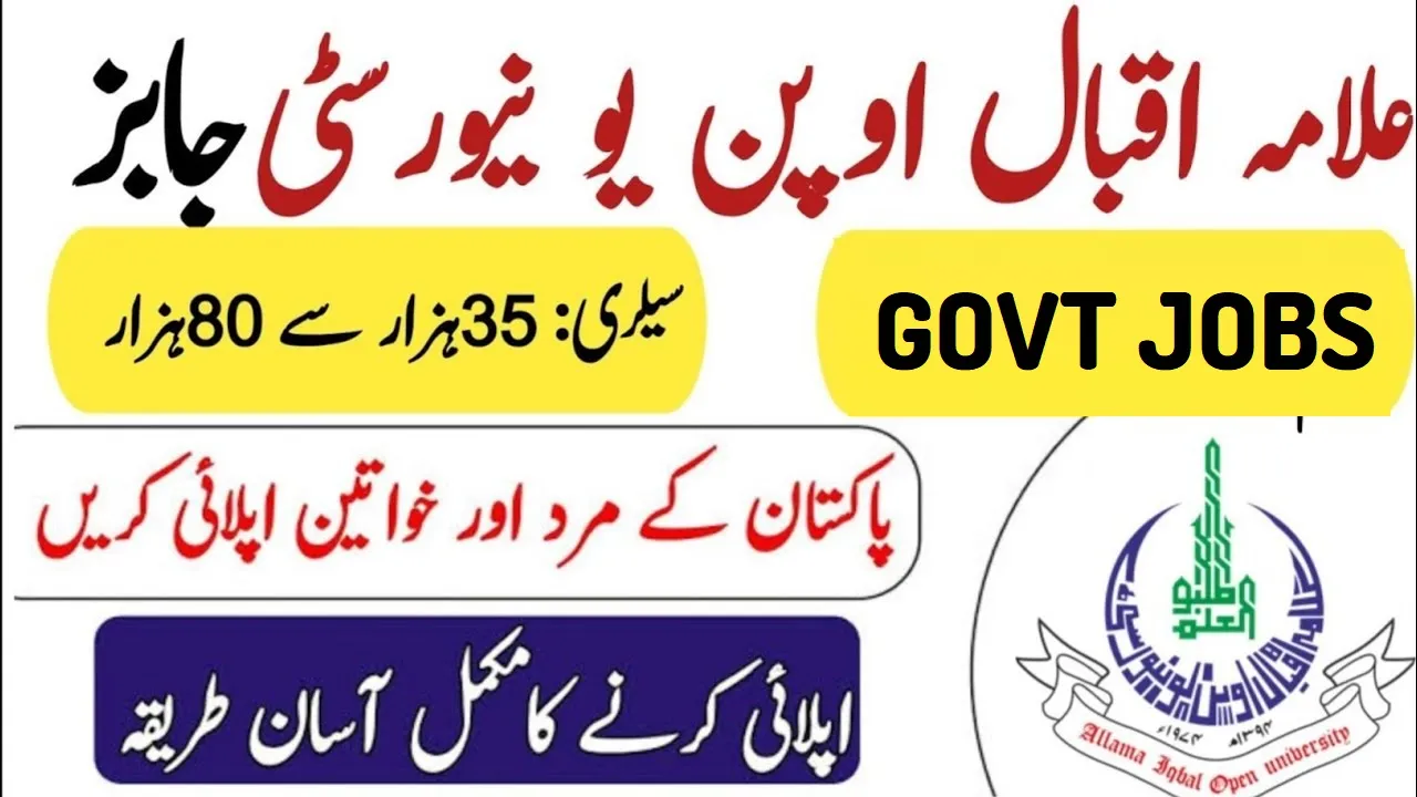 Allama Iqbal Open University AIOU Jobs 2026 Apply Online for Latest ...