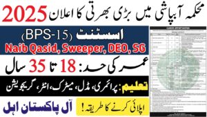 Irrigation Department Jobs 2025 Application Form